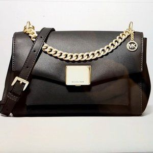 MICHAEL MICHAEL KORS Lita Small Black Leather Crossbody Bag